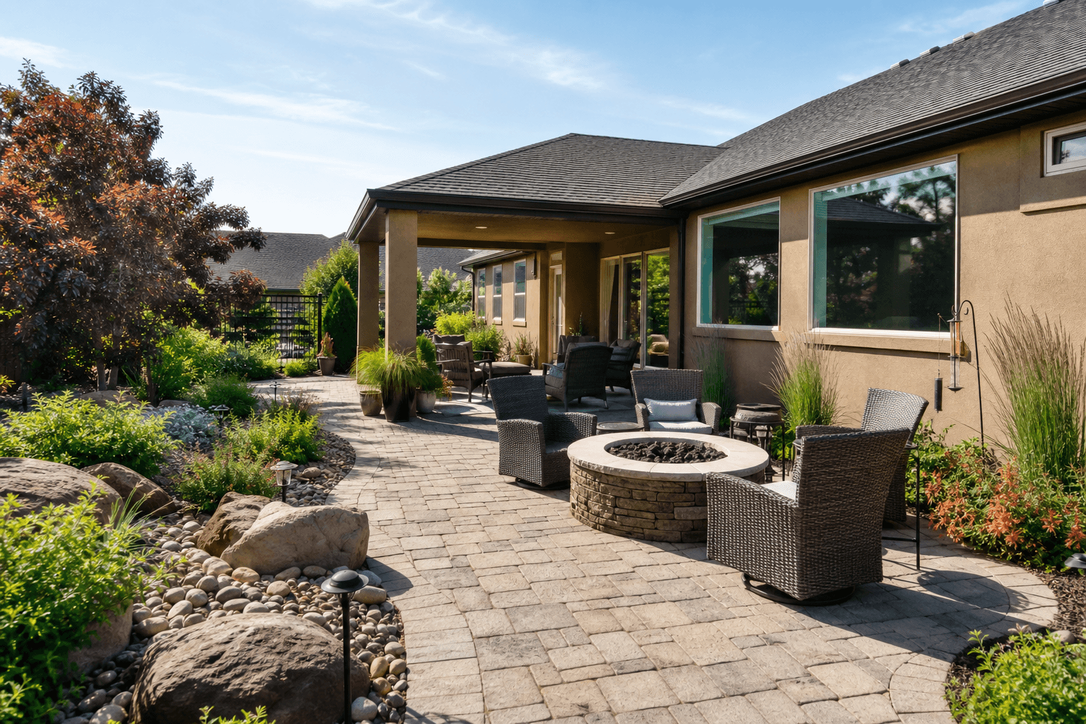 Outdoor cabinetry supporting entertaining and curb appeal in Boise