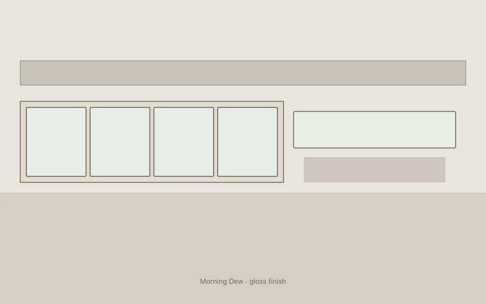 Morning Dew on kitchen cabinets