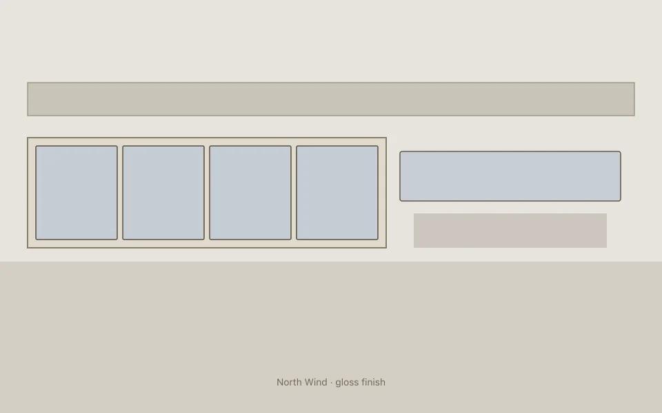 North Wind on kitchen cabinets
