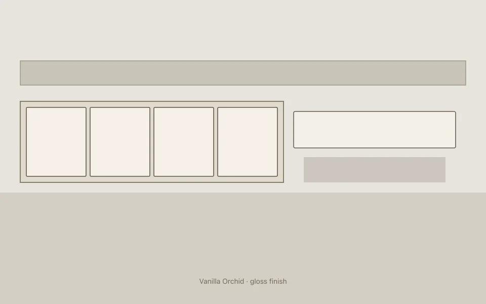 Vanilla Orchid on kitchen cabinets