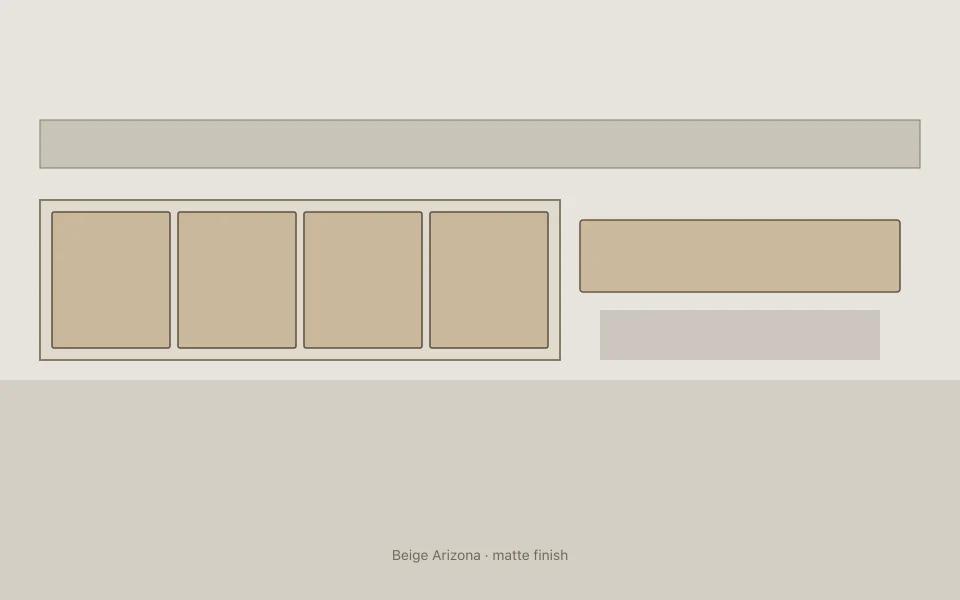 Beige Arizona on kitchen cabinets