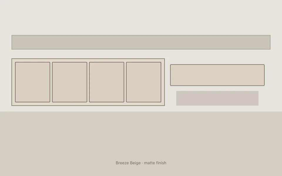 Breeze Beige on kitchen cabinets