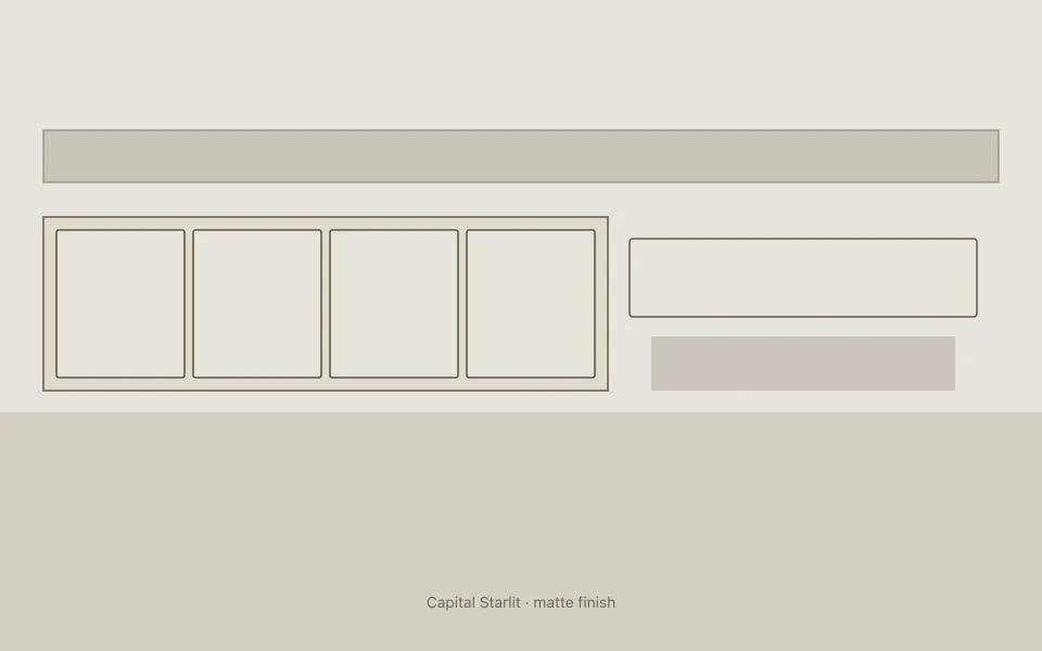 Capital Starlit on kitchen cabinets