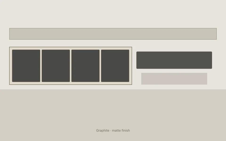 Graphite on kitchen cabinets