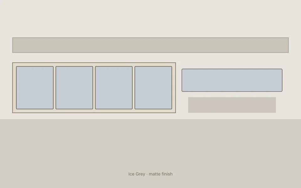 Ice Grey on kitchen cabinets