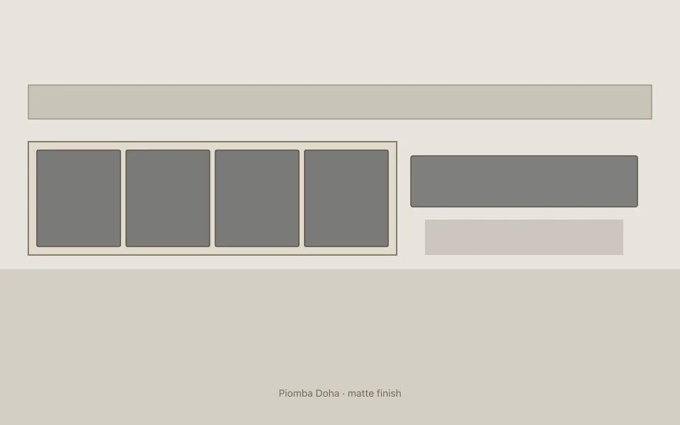 Piomba Doha on kitchen cabinets