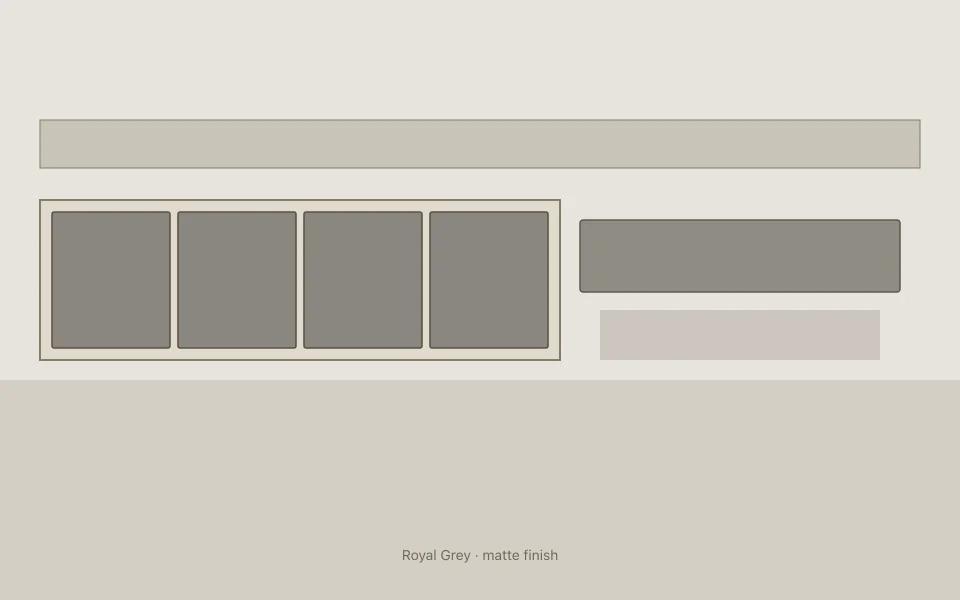 Royal Grey on kitchen cabinets