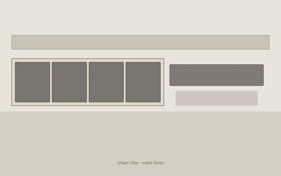 Urban Vibe on kitchen cabinets
