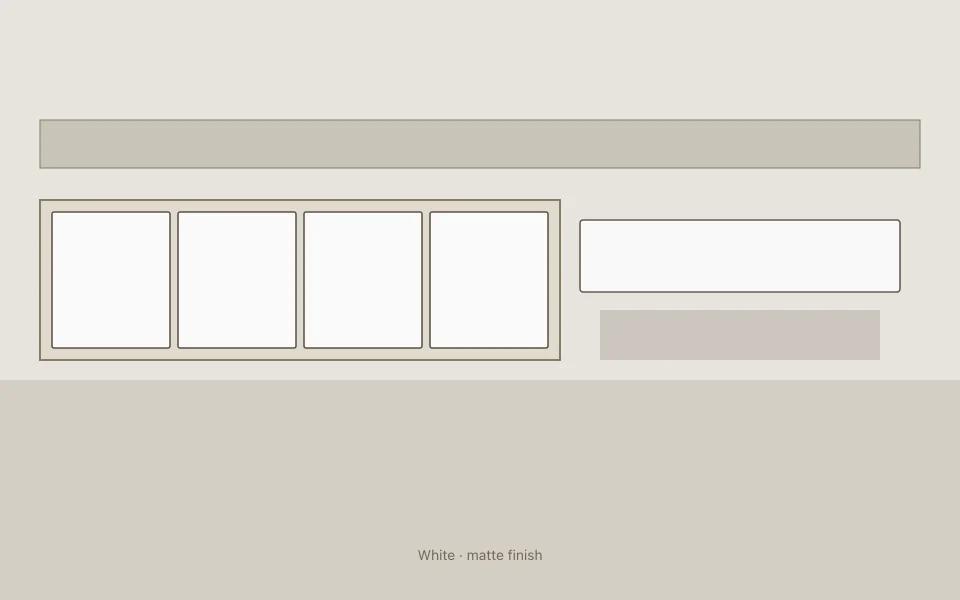 White on kitchen cabinets