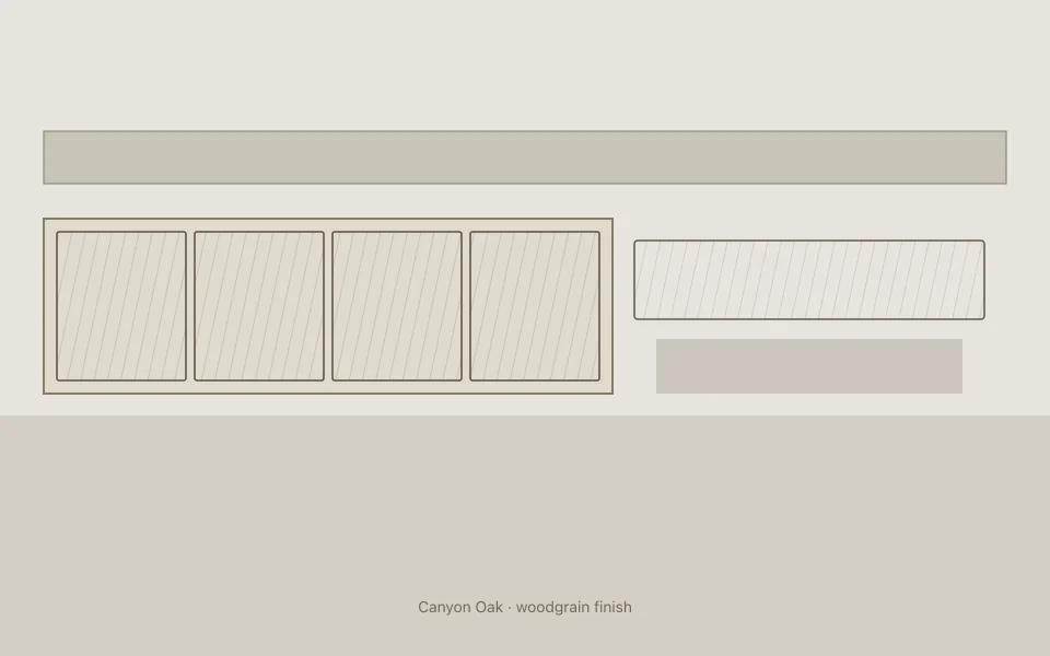 Canyon Oak on kitchen cabinets