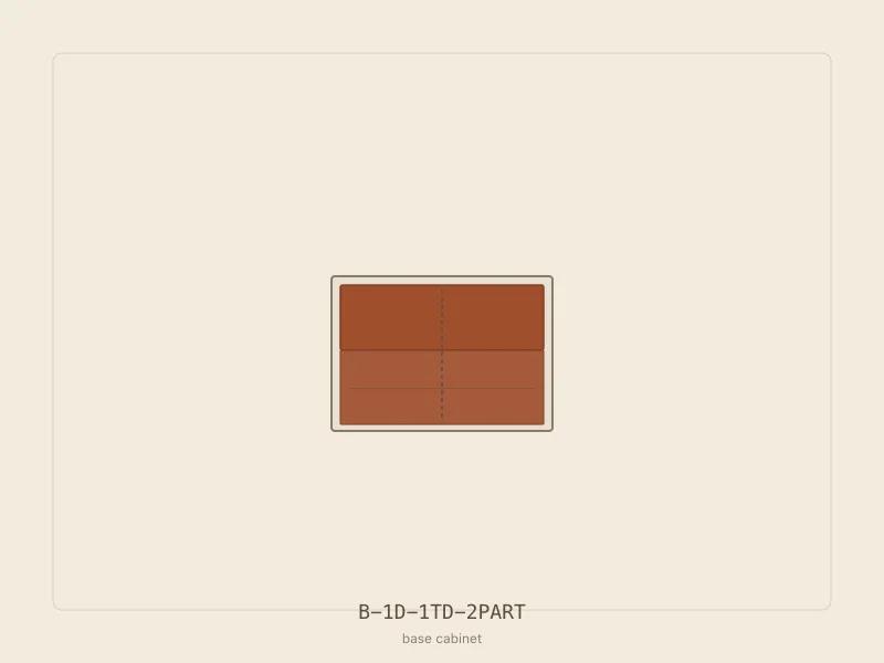 B-1D-1TD-2PART cabinet configuration