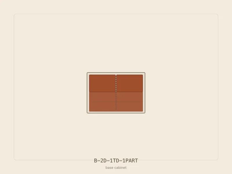 B-2D-1TD-1PART cabinet configuration