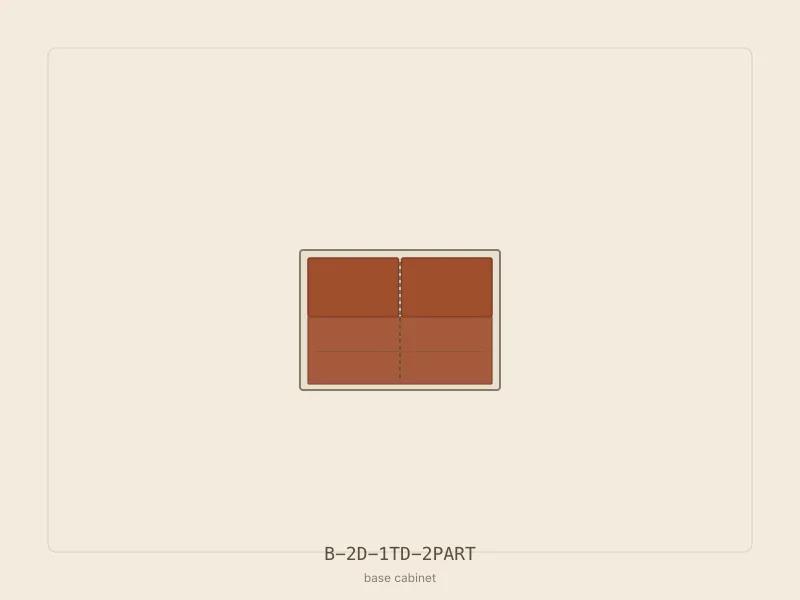 B-2D-1TD-2PART cabinet configuration