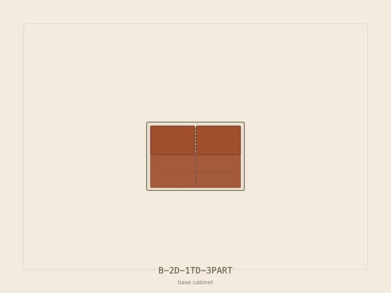B-2D-1TD-3PART cabinet configuration