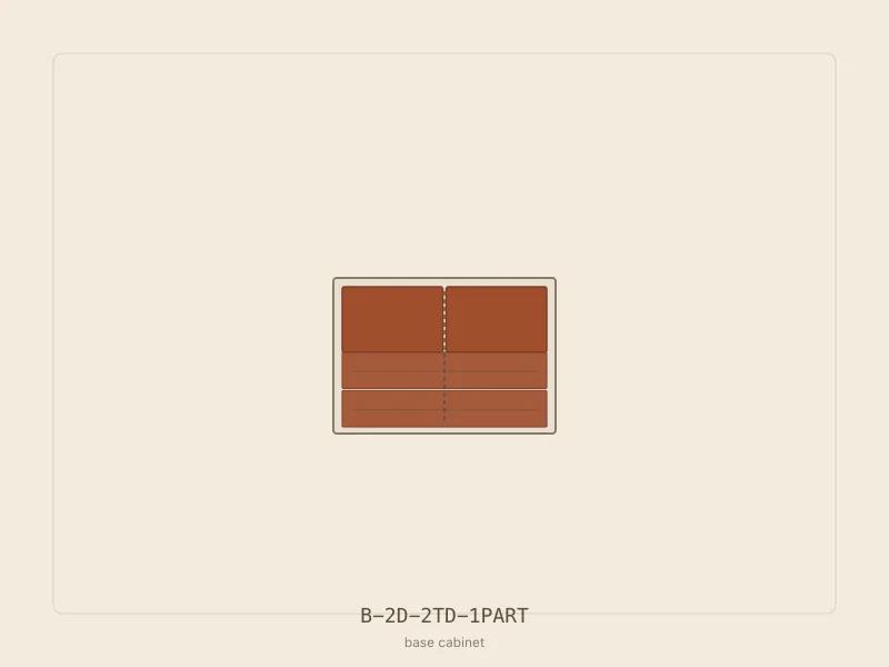 B-2D-2TD-1PART cabinet configuration