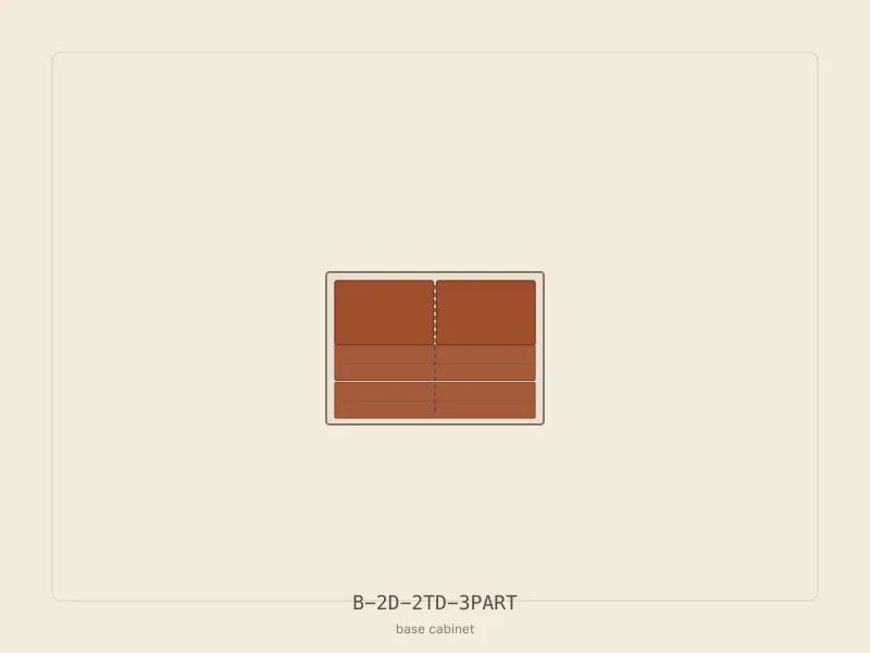 B-2D-2TD-3PART cabinet configuration