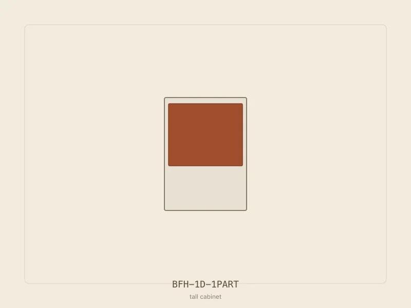 BFH-1D-1PART cabinet configuration