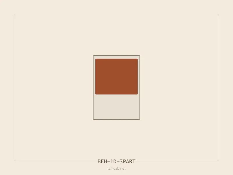 BFH-1D-3PART cabinet configuration