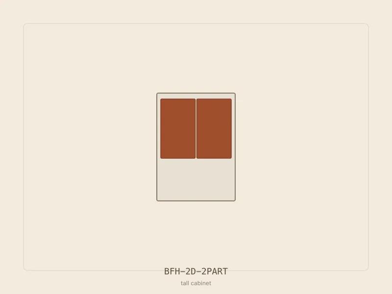 BFH-2D-2PART cabinet configuration