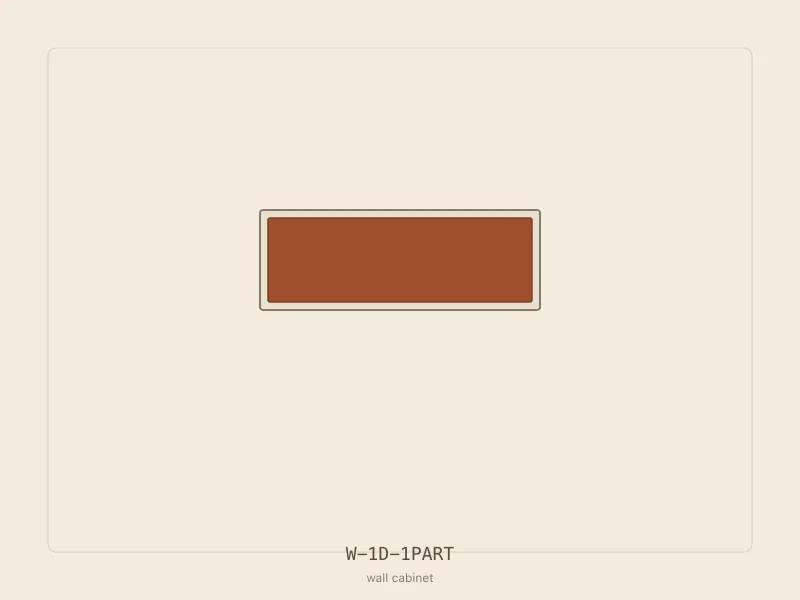 W-1D-1PART cabinet configuration