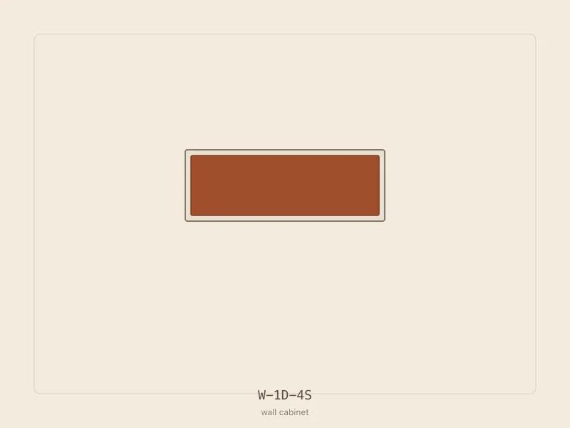 W-1D-4S cabinet configuration