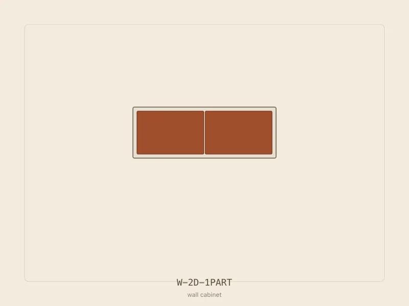 W-2D-1PART cabinet configuration