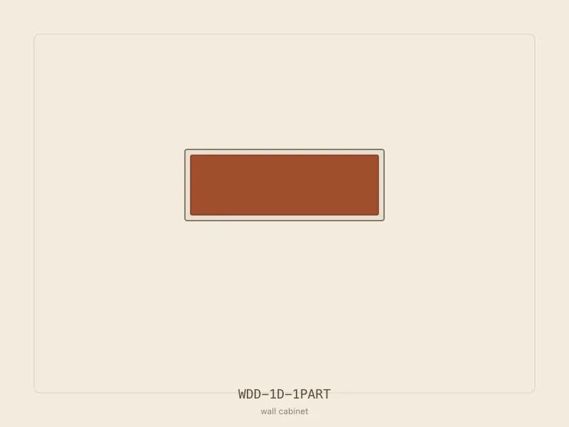 WDD-1D-1PART cabinet configuration