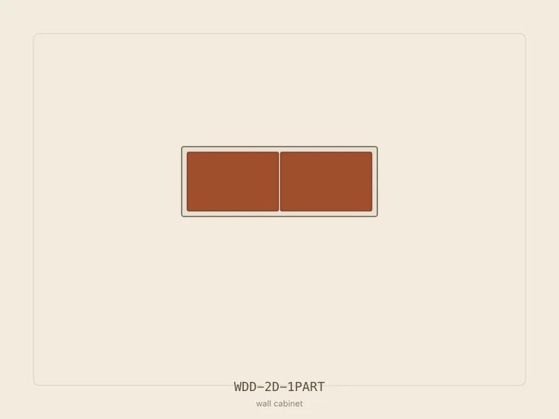 WDD-2D-1PART cabinet configuration