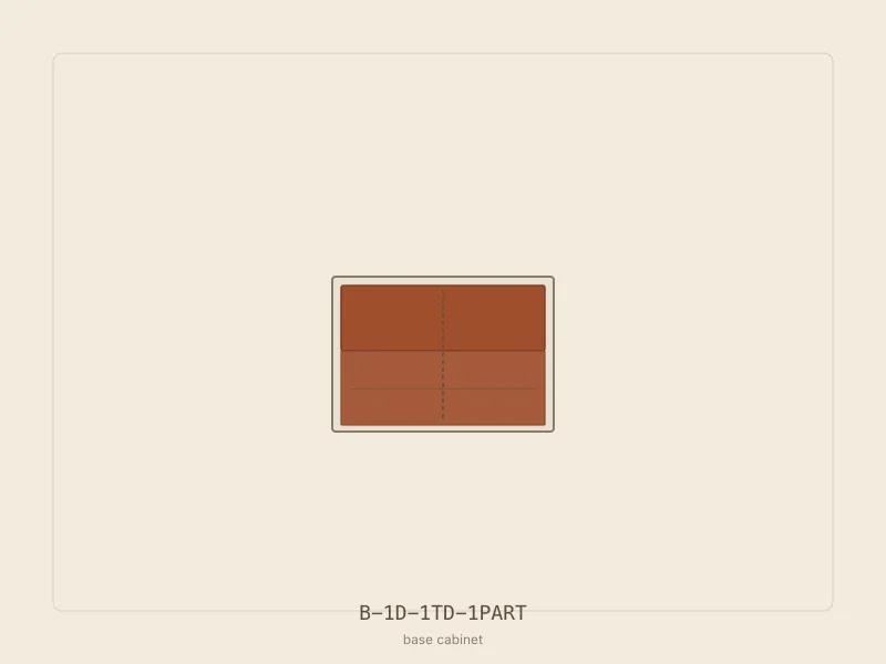 B-1D-1TD-1PART cabinet configuration