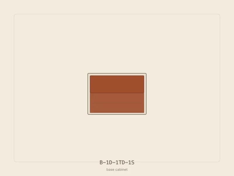B-1D-1TD-1S cabinet configuration