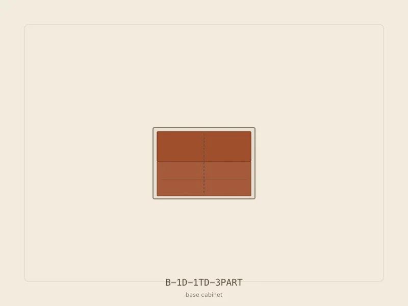 B-1D-1TD-3PART cabinet configuration