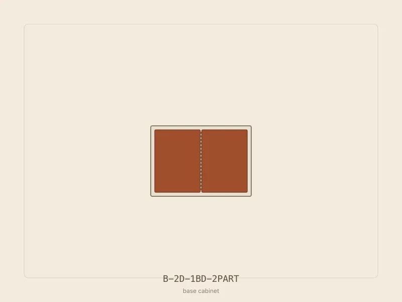B-2D-1BD-2PART cabinet configuration