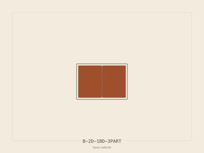 B-2D-1BD-3PART cabinet configuration