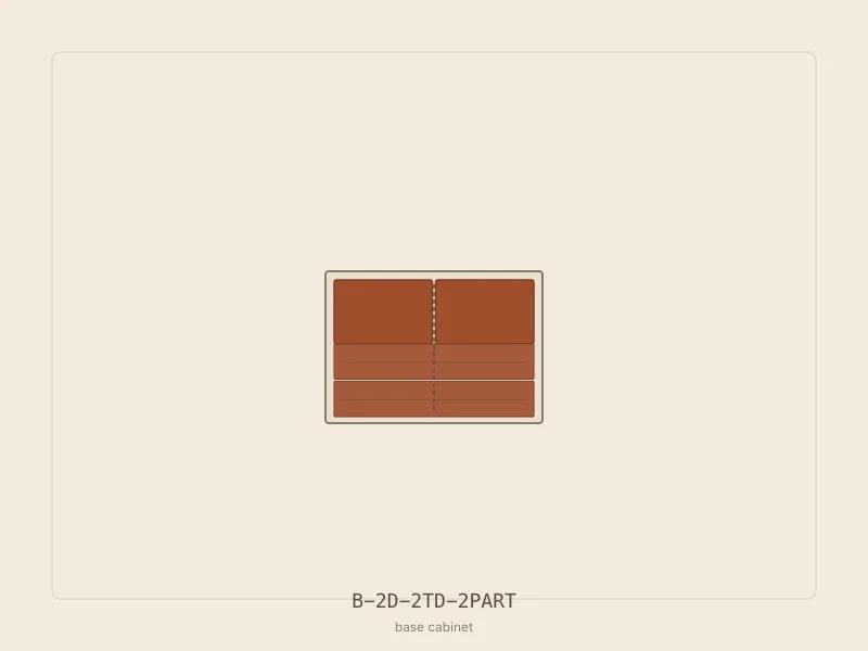 B-2D-2TD-2PART cabinet configuration