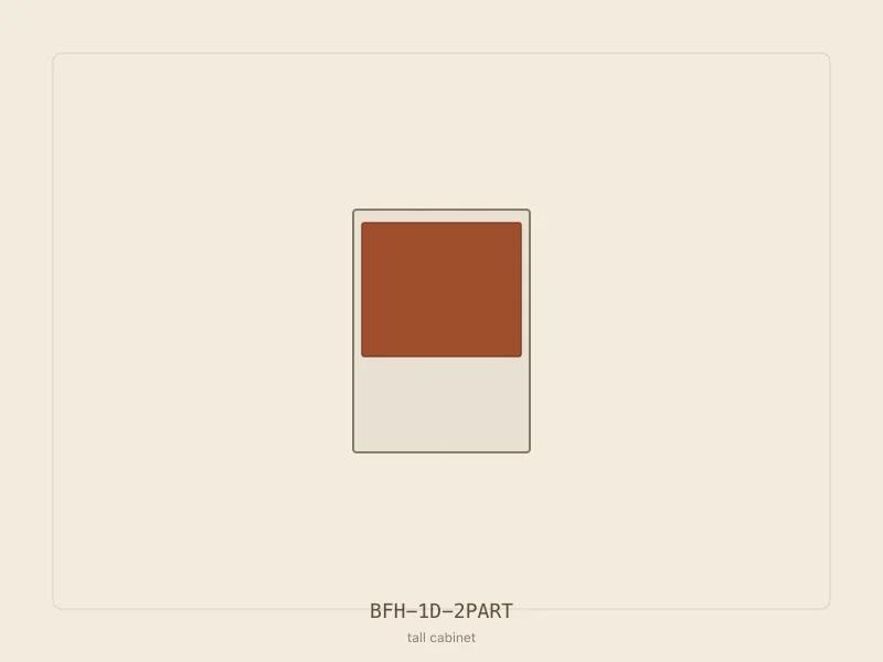 BFH-1D-2PART cabinet configuration