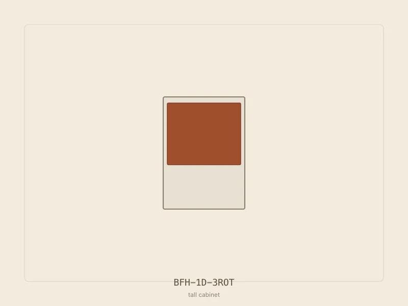 BFH-1D-3ROT cabinet configuration