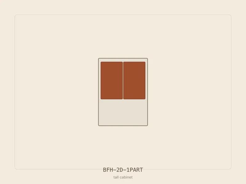 BFH-2D-1PART cabinet configuration