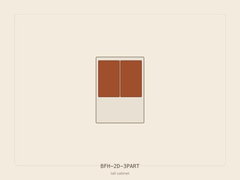 BFH-2D-3PART cabinet configuration