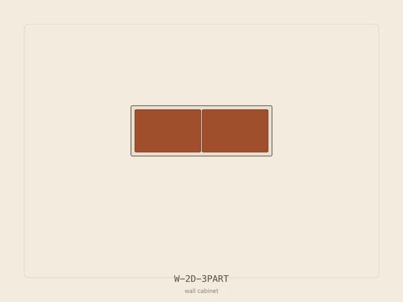 W-2D-3PART cabinet configuration