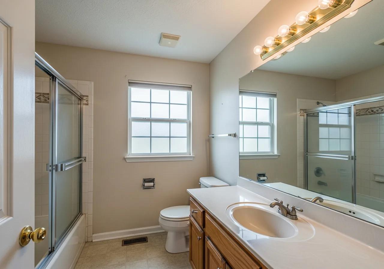 Design development for bathroom vanity cabinets, hardware, and interior accessories