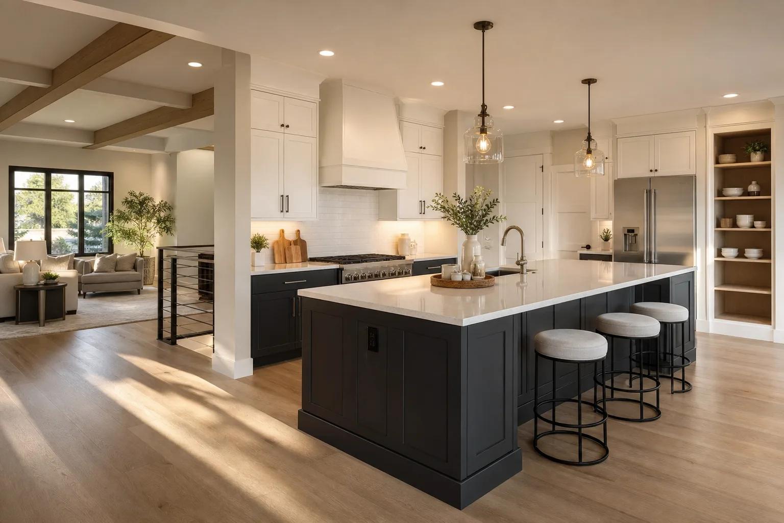 Warm interior cabinetry illustrating thoughtful budgeting for a Boise cabinet project