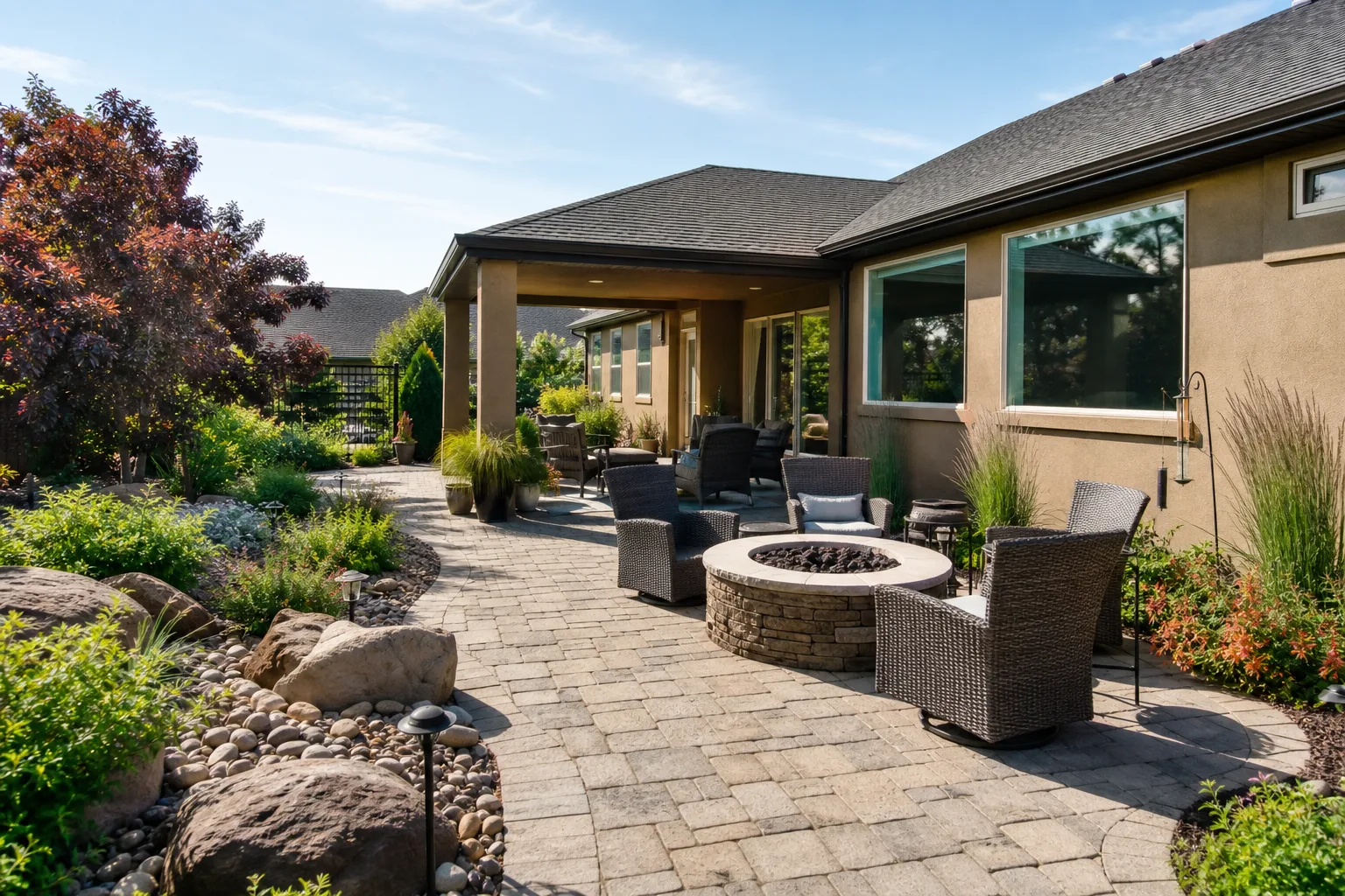 Outdoor cabinetry supporting entertaining and curb appeal in Boise