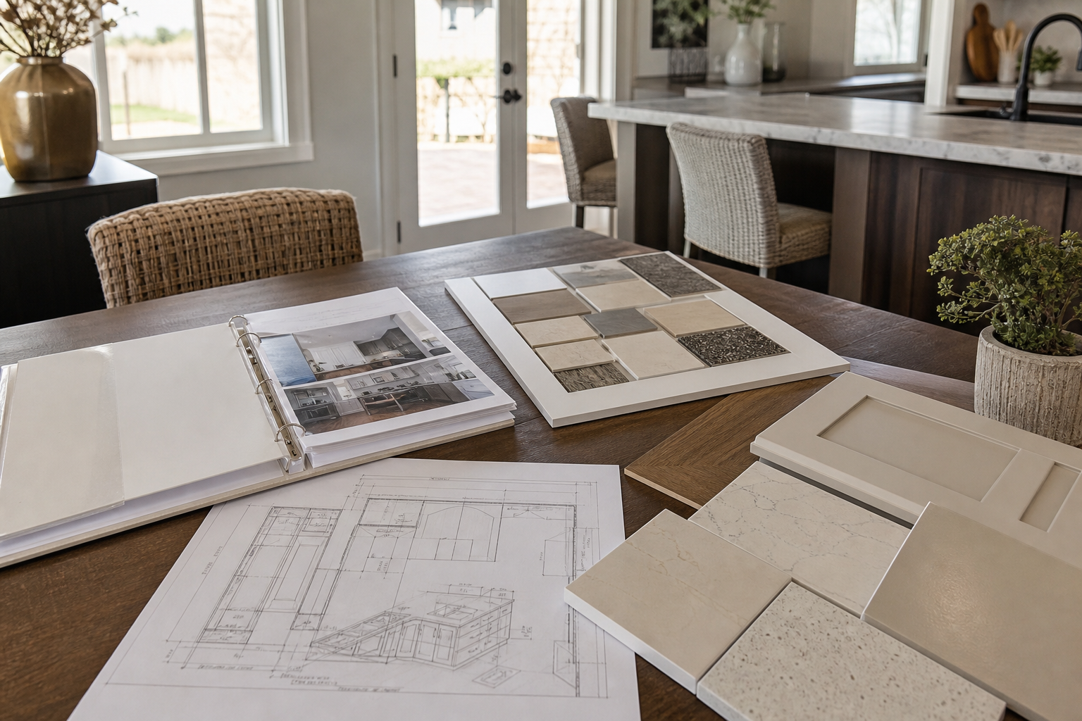 Homeowner meeting with remodeling contractor reviewing project scope in Boise