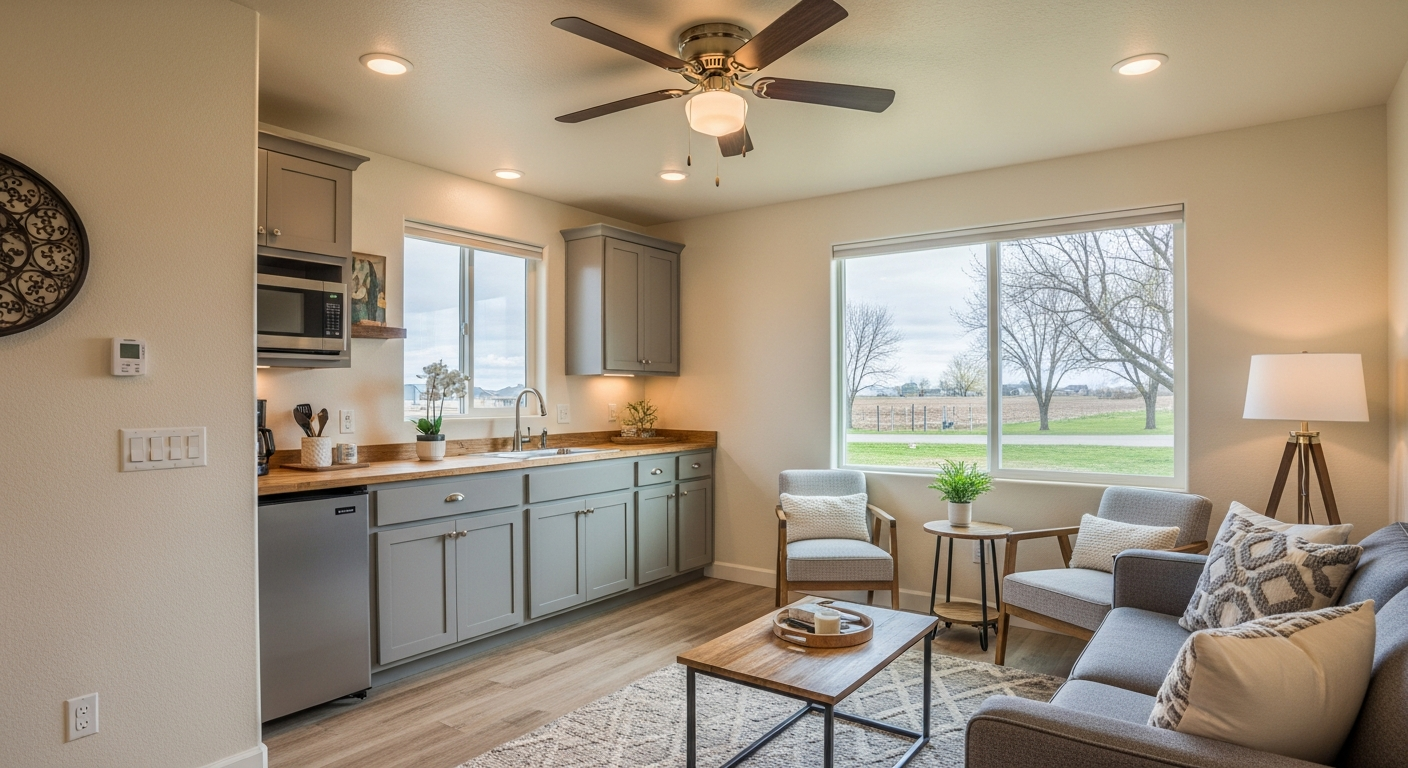 Luxury outdoor living space with premium finishes in the Treasure Valley